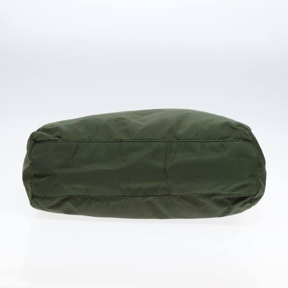 PRADA Tote Bag Nylon Khaki Silver Auth 86343 - Picture 5 of 16